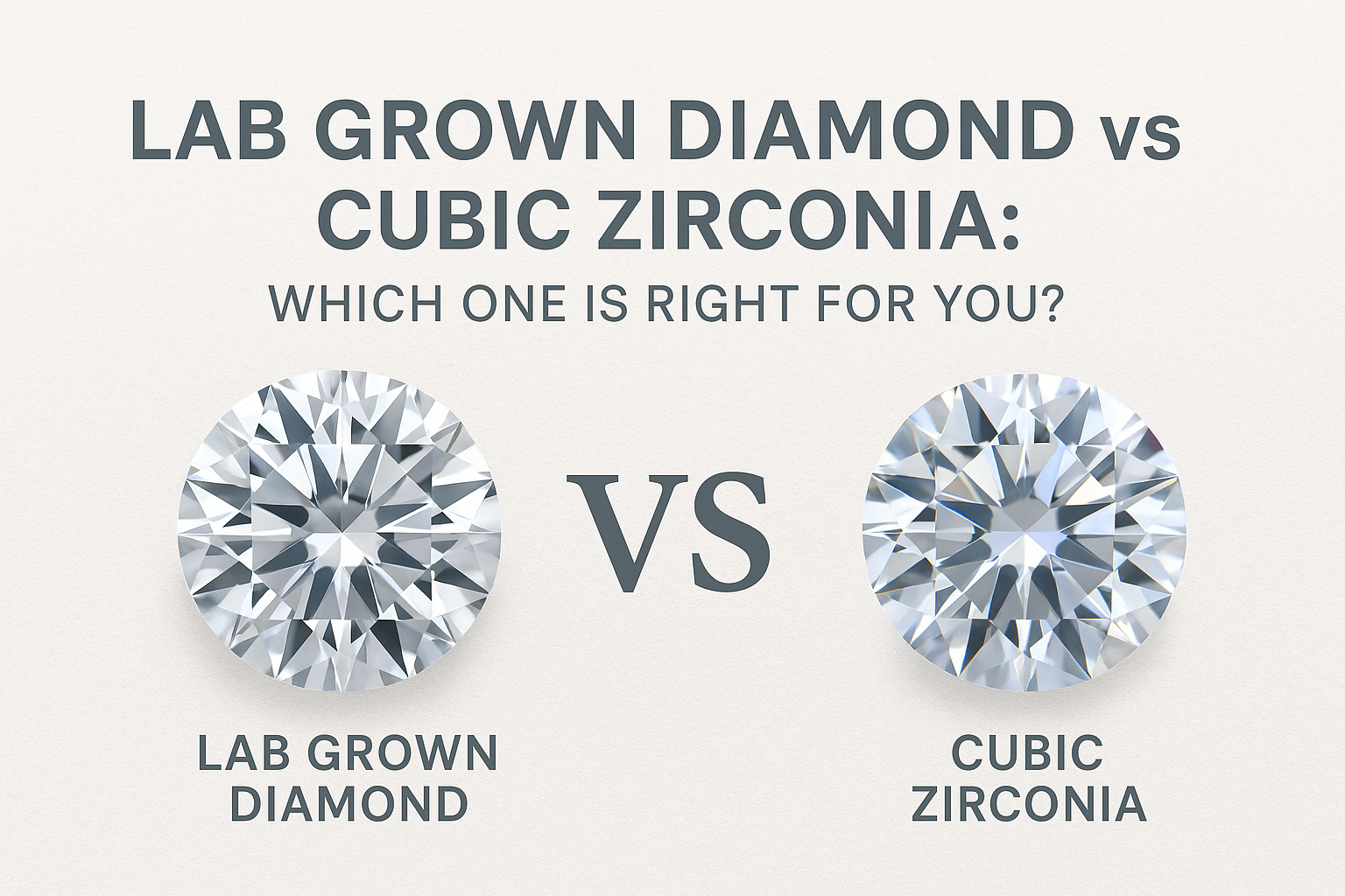 Lab Grown Diamond vs Cubic Zirconia: Which is Right for You?