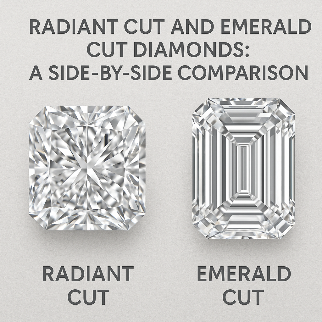 Radiant Cut and Emerald Cut Diamonds: A Side-by-Side Comparison