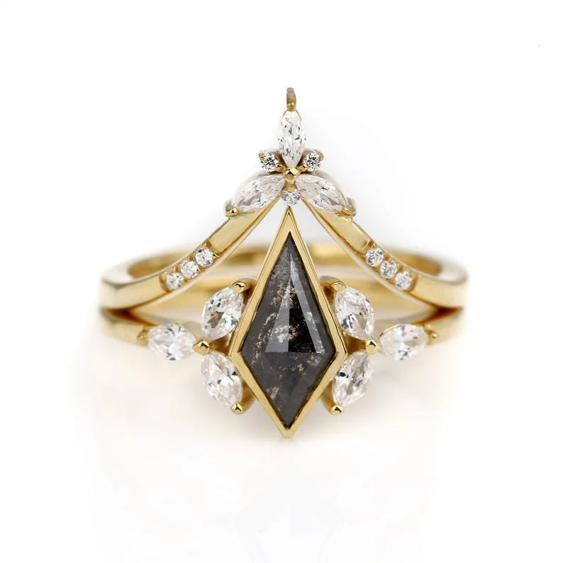 Salt & Pepper Diamond Engagement Rings