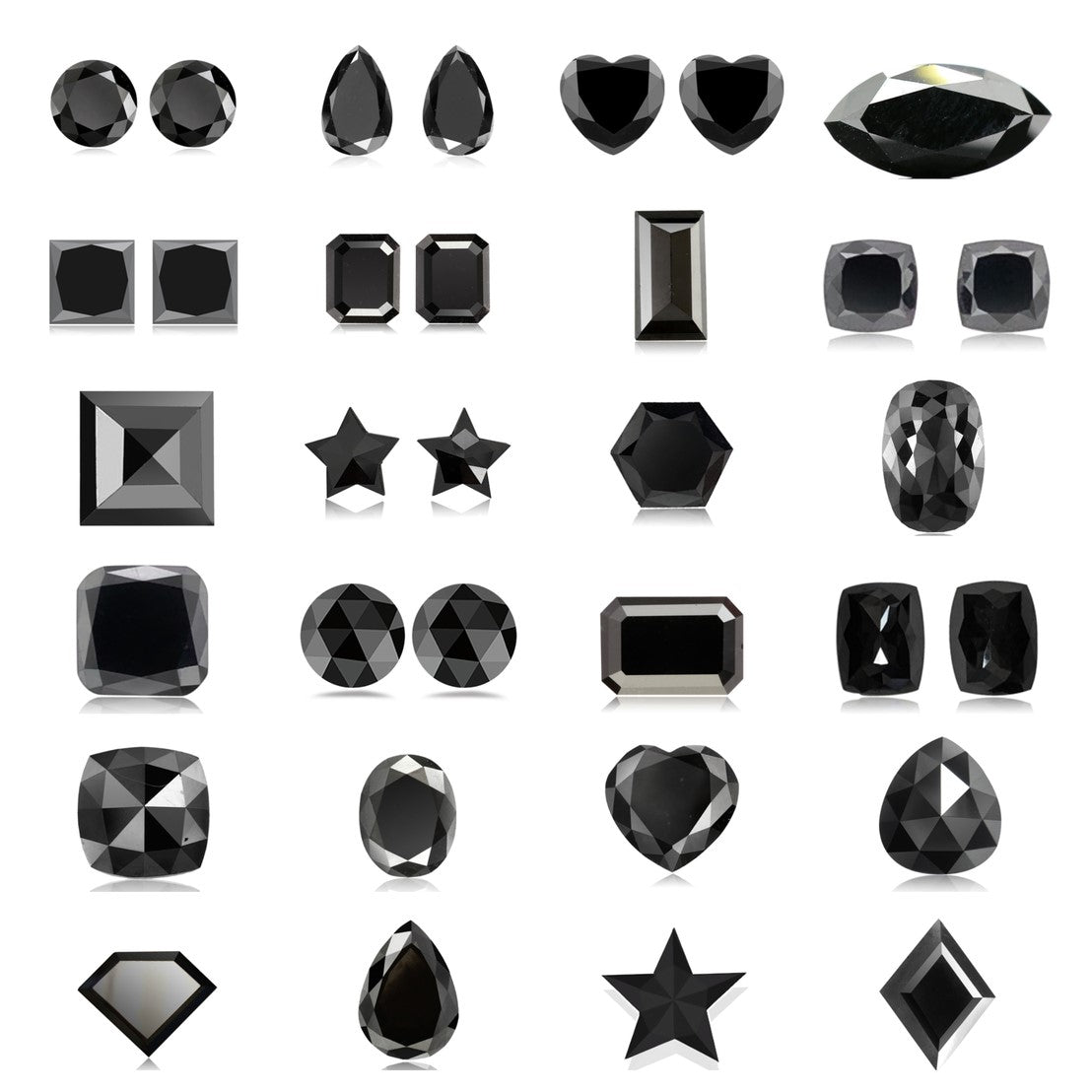 Loose Calibrated Size Black Diamonds
