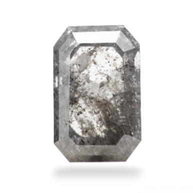 Emerald Cut Salt and Pepper Diamonds