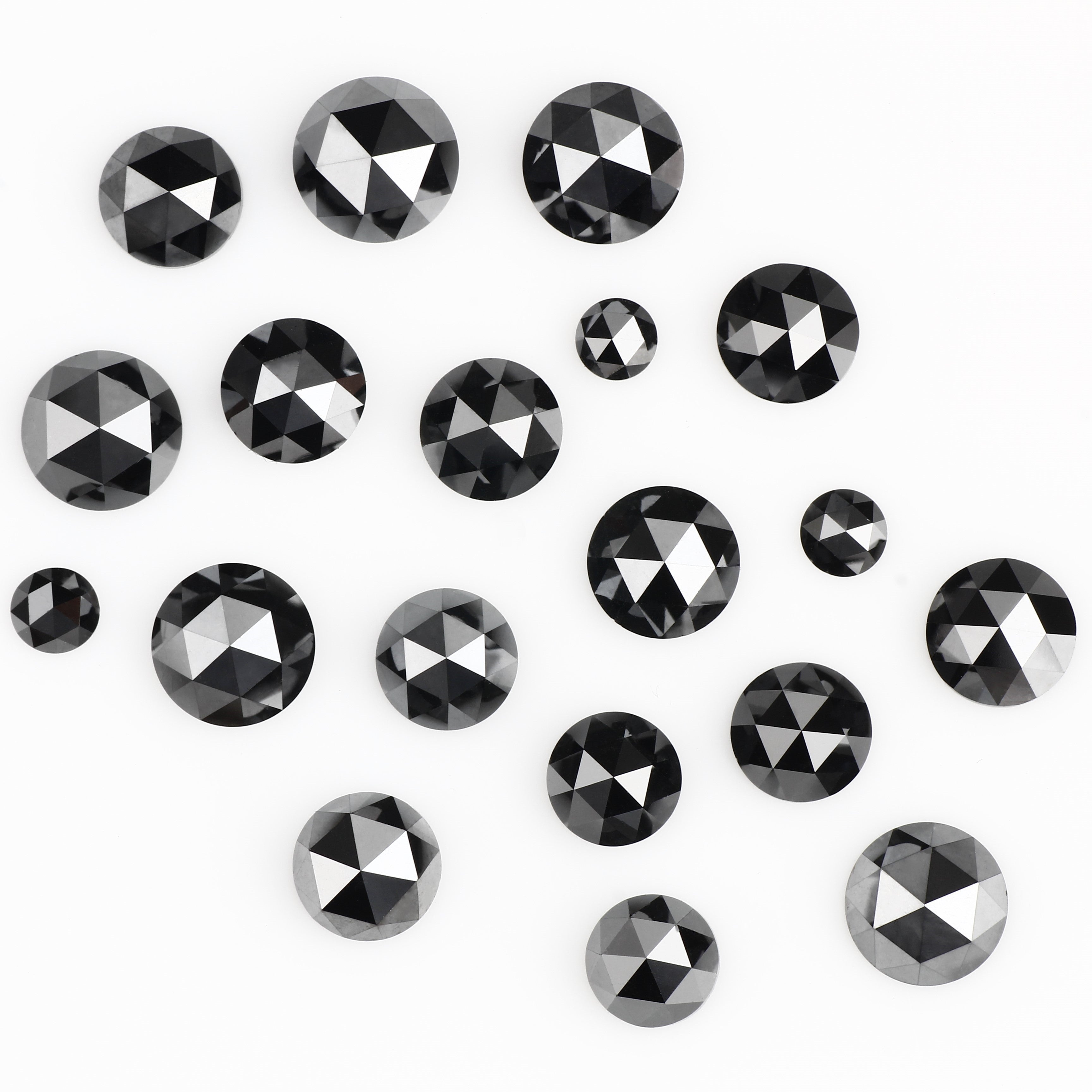AAA Calibrated Rose Cut Natural Black Diamond