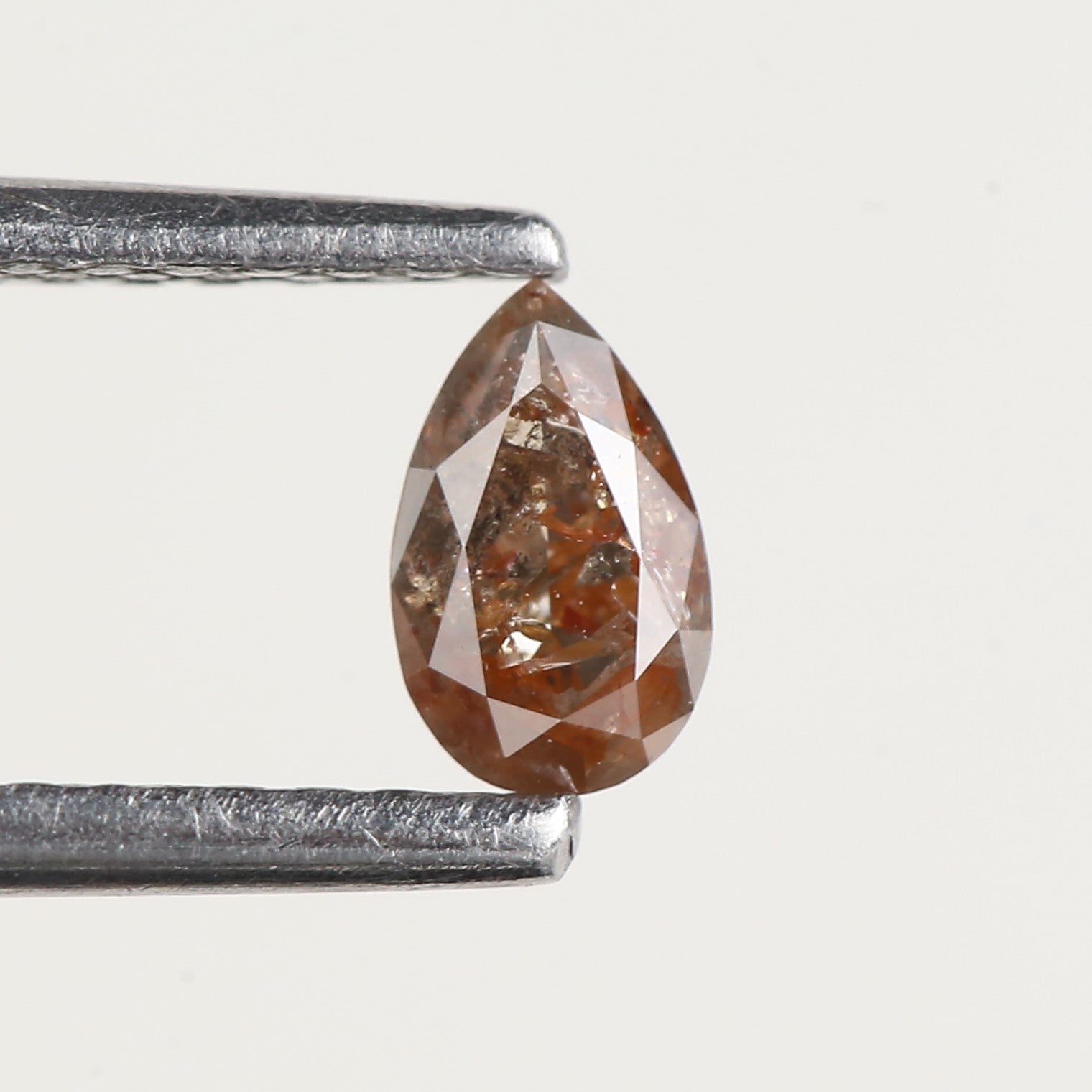 0.23 Carat Natural Red Pear Salt and Pepper Diamond 5.10 MM