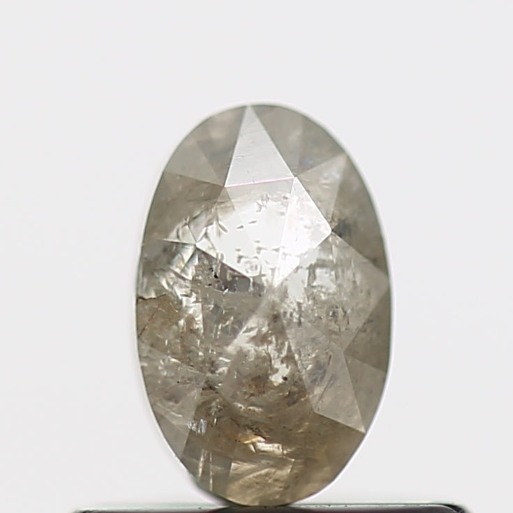0.40 Carat Gray Oval Rose Cut Natural Diamond
