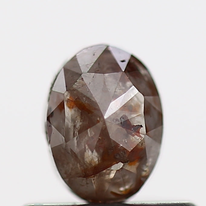 0.40 Carat Orange Salt and Pepper Oval Shape Diamond