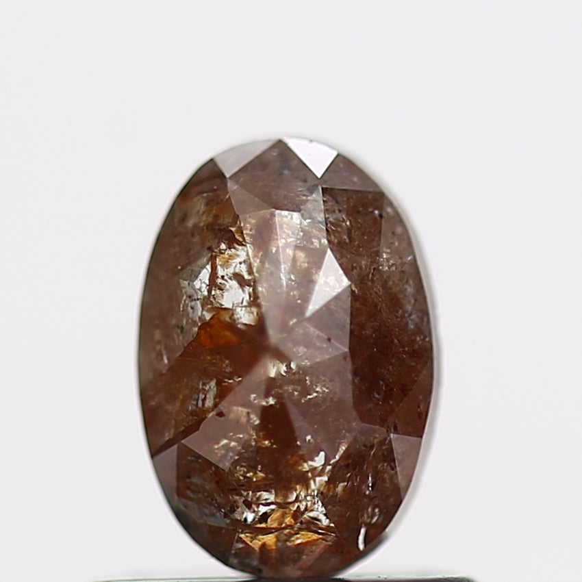 0.52 Carat Red Oval Salt and Pepper Natural Diamond