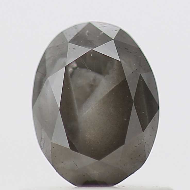 0.55 Carat Brilliant Cut Fancy Gray Diamond Oval Shape 6.10 MM