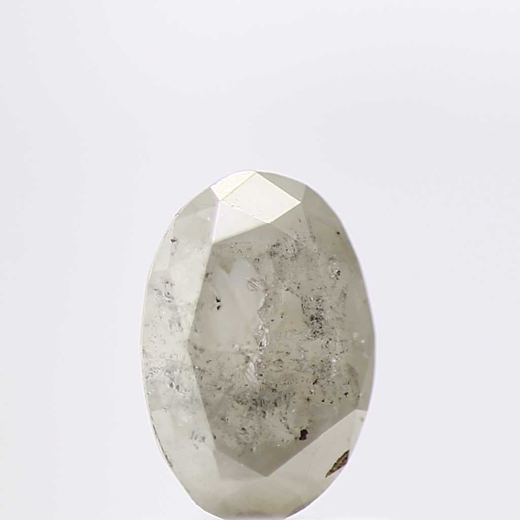 0.57 Carat Natural Fancy Gray Diamond Oval Shape 6.6 MM