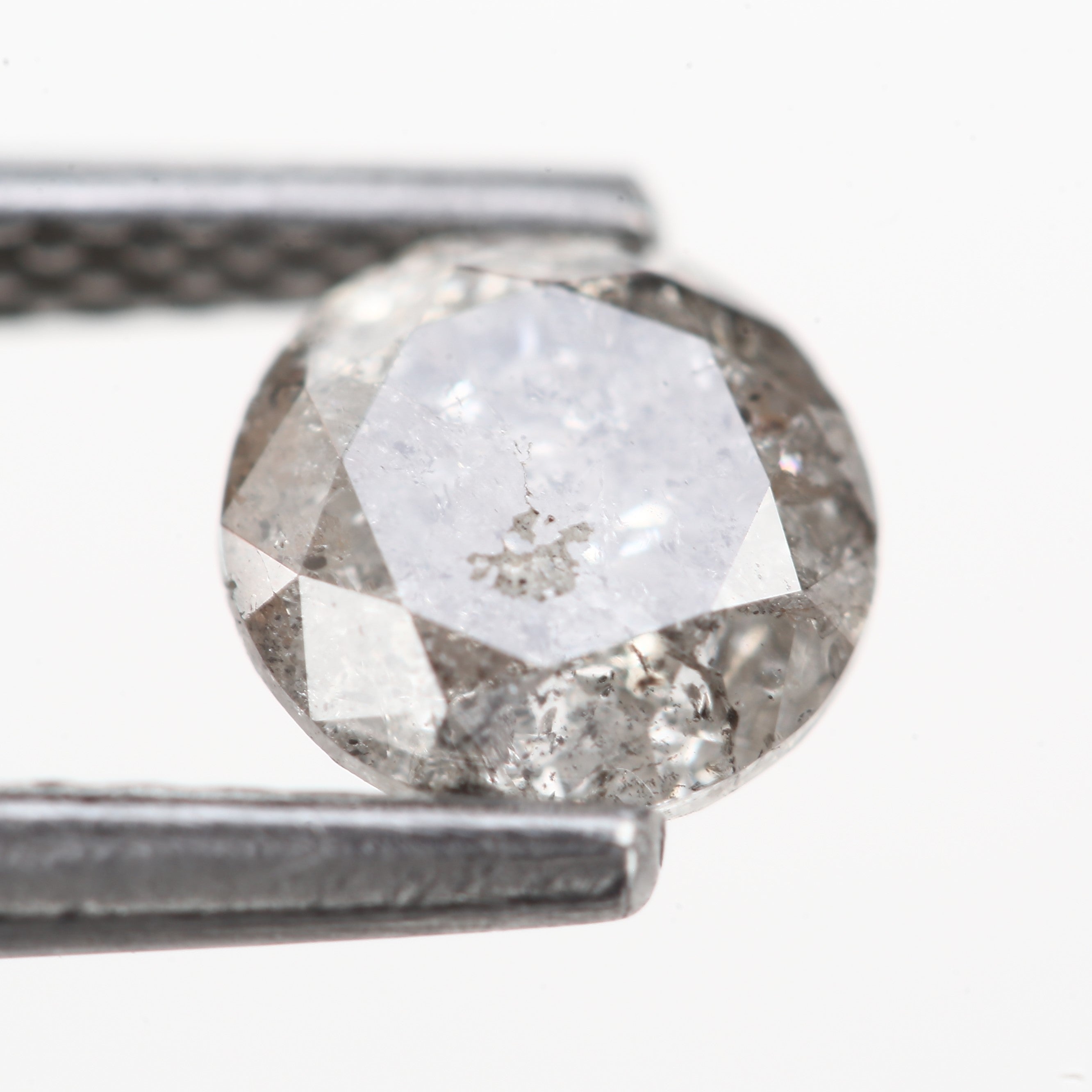 0.70ct Round Salt and Pepper Diamond Natural Gray for Unique Rings