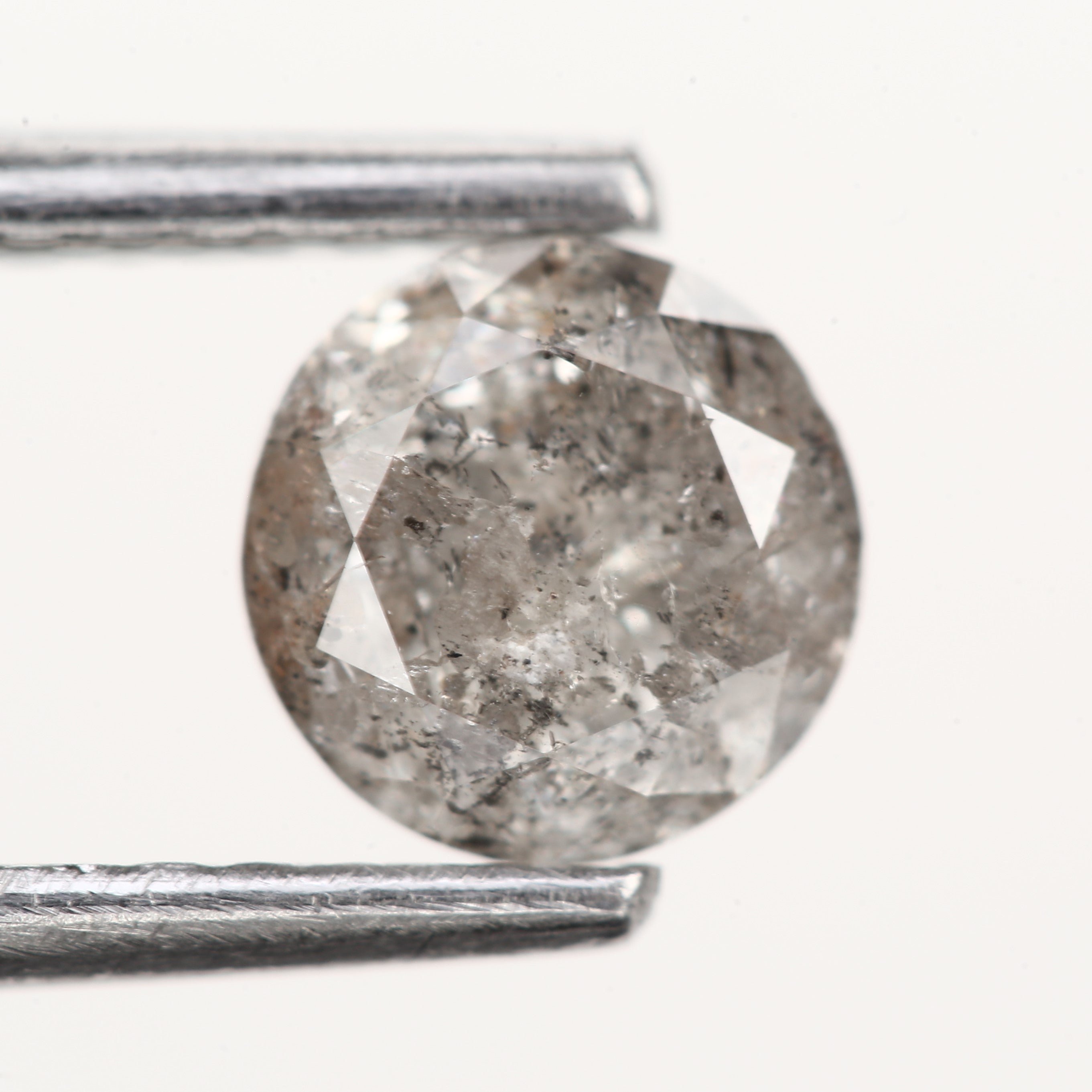 0.70ct Round Salt and Pepper Diamond Natural Gray for Unique Rings
