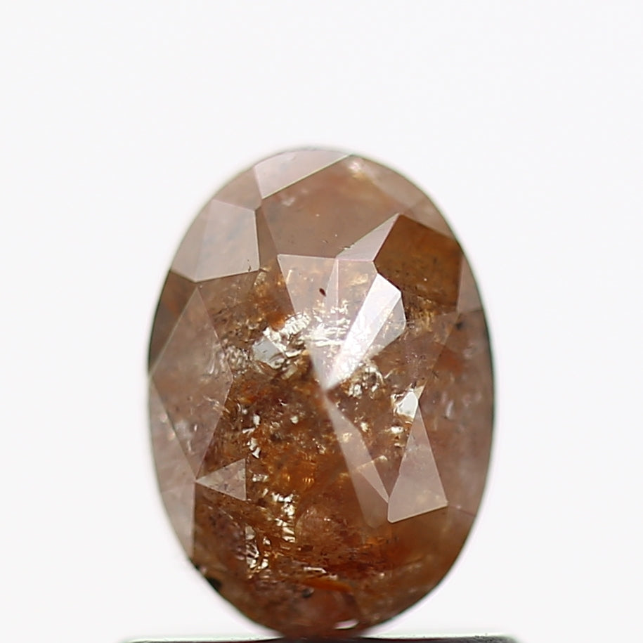 0.71 Carat Oval Red Salt and Pepper Diamond