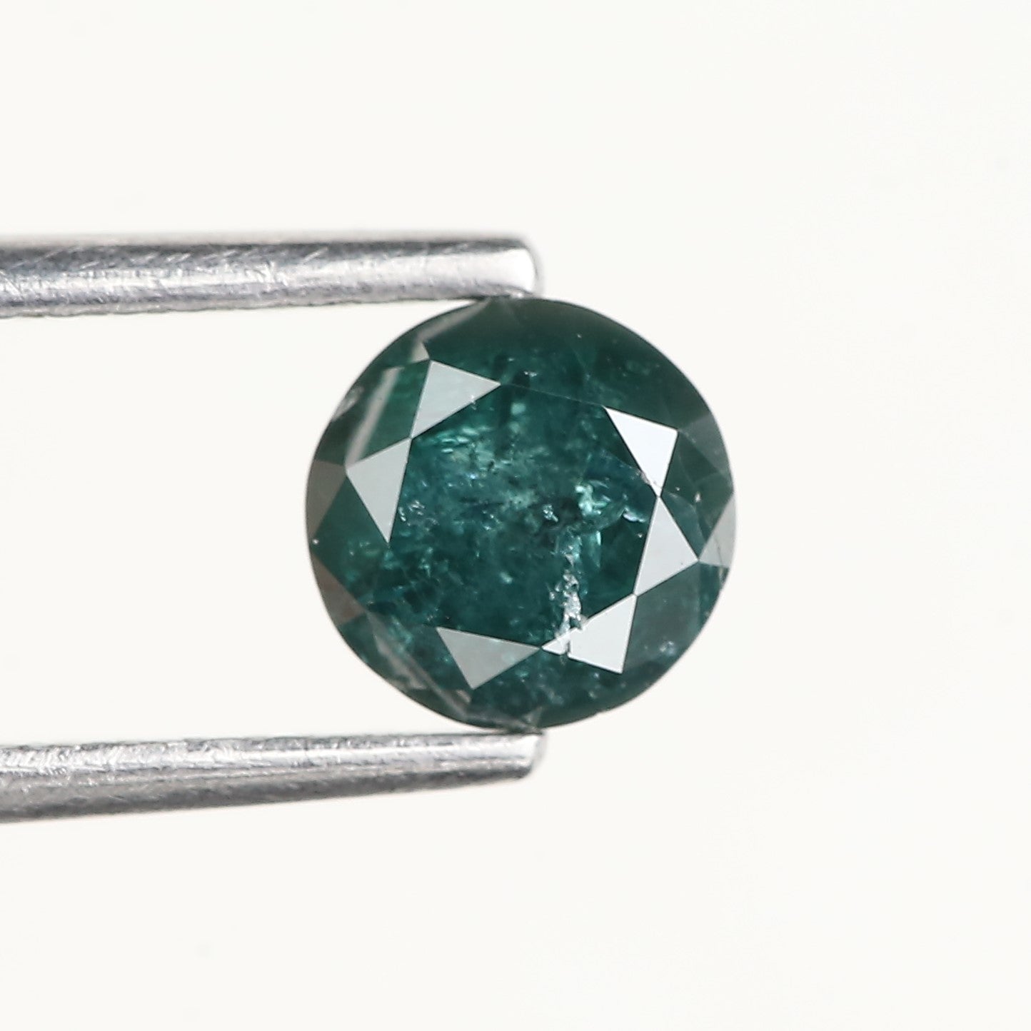 0.72 Carat Natural Fancy Blue Salt and Pepper Diamond 5.50 MM