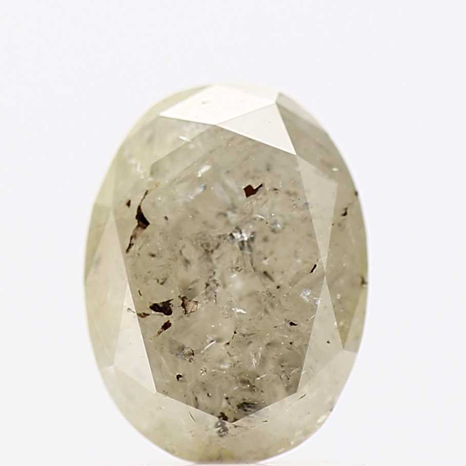0.73 Carat Gray Oval Shape Natural Loose Diamond 6.90 MM