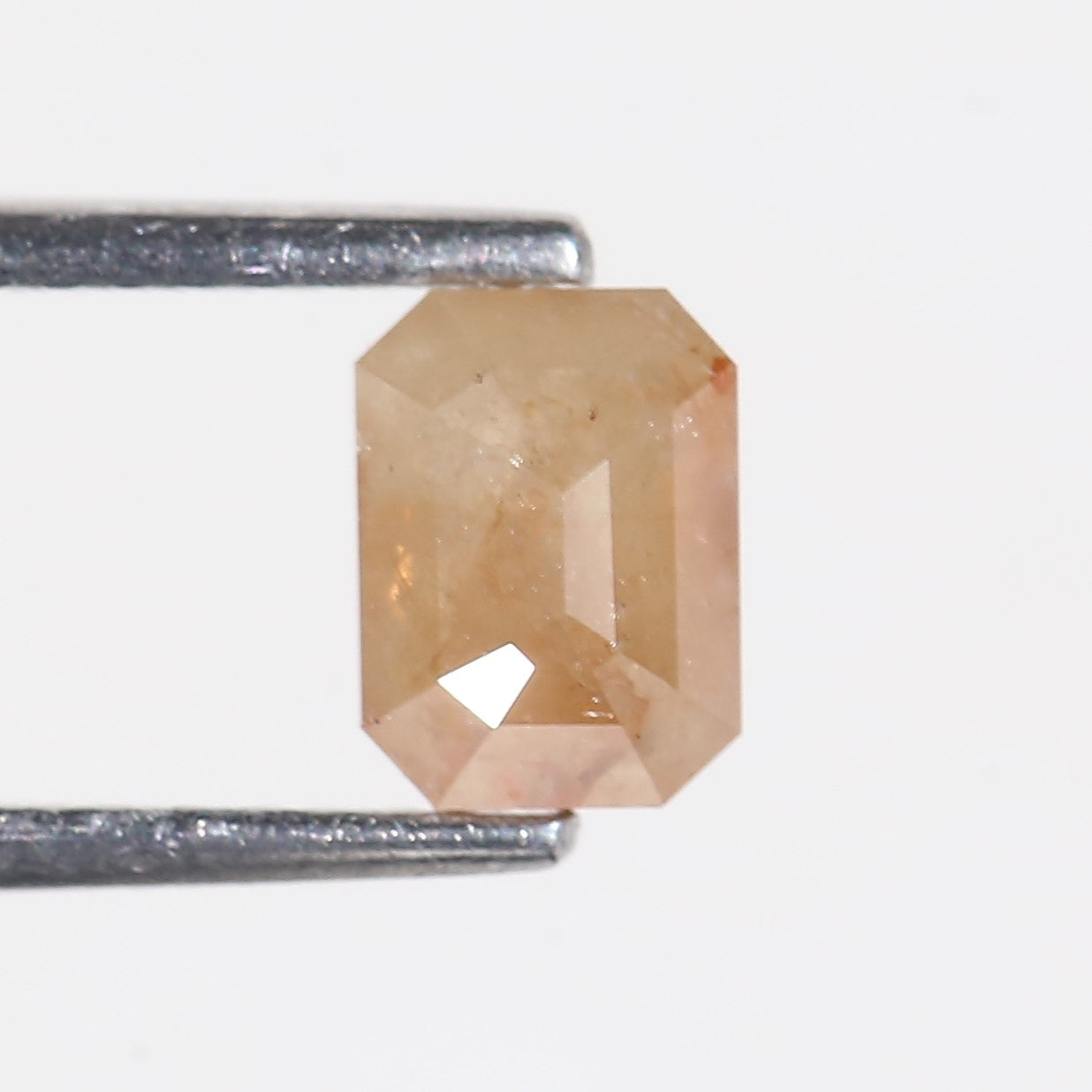 0.78 Carat Orange Natural Emerald Cut Diamond 6.1 MM