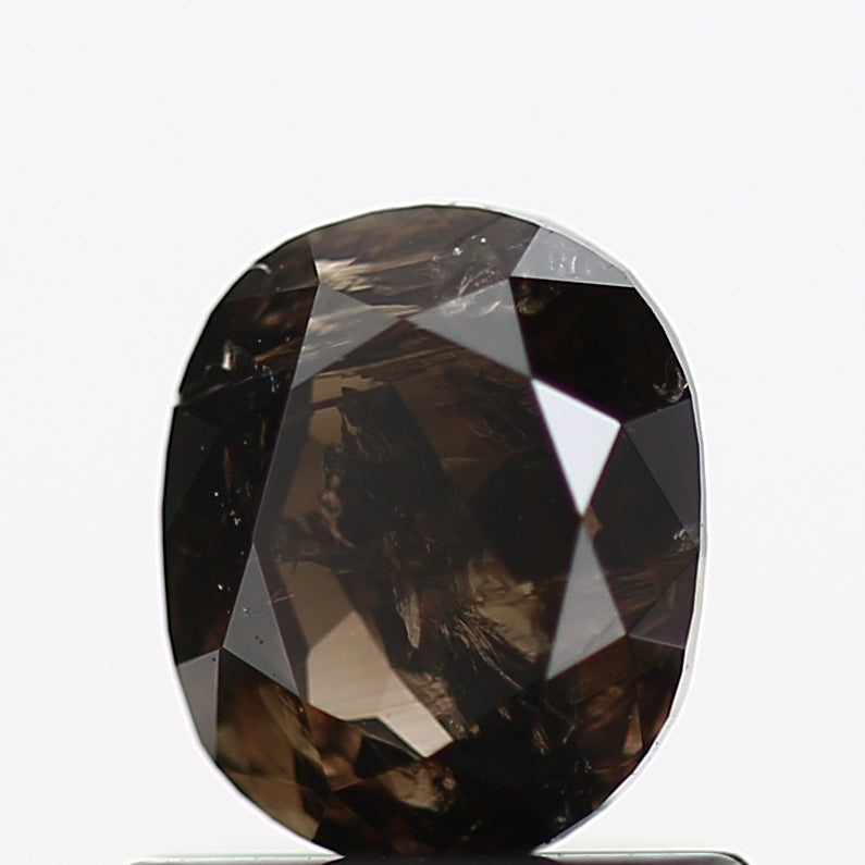 0.79 Carat Cushion Brilliant Rose Cut Brown Diamond