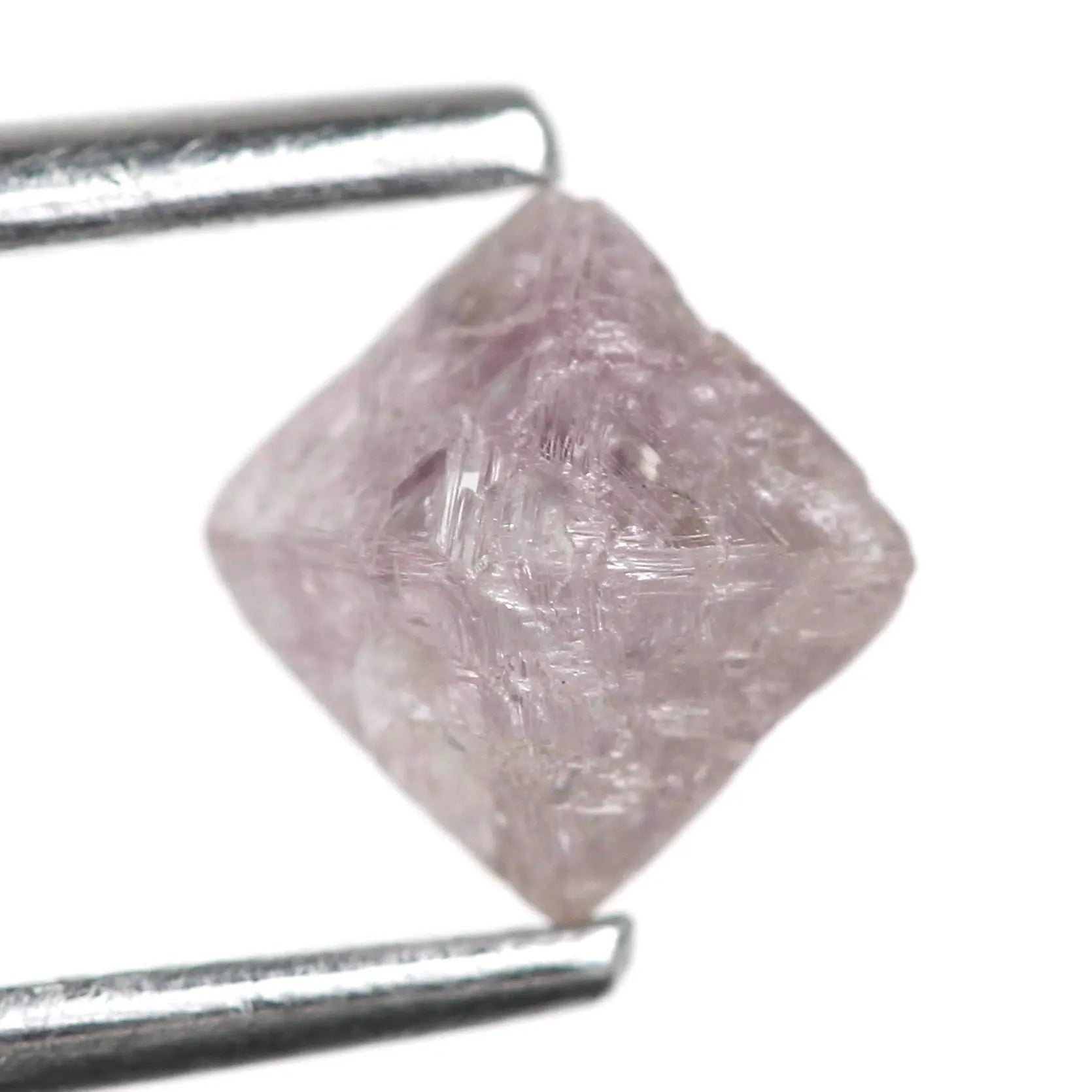 0.80 Carat Natural Purple Octahedron Pink Rough Diamond 4.6 MM