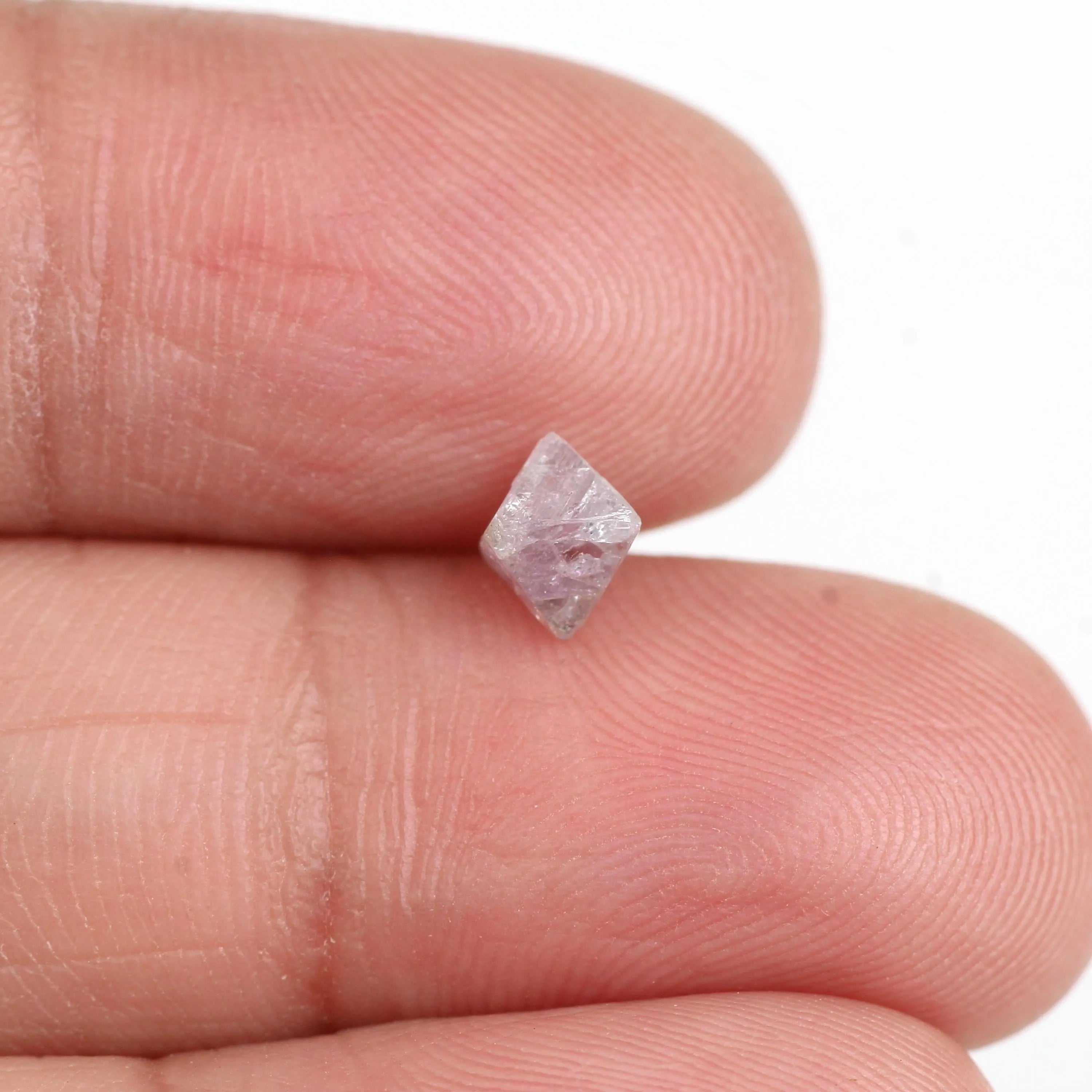 0.80 Carat Natural Purple Octahedron Pink Rough Diamond 4.6 MM