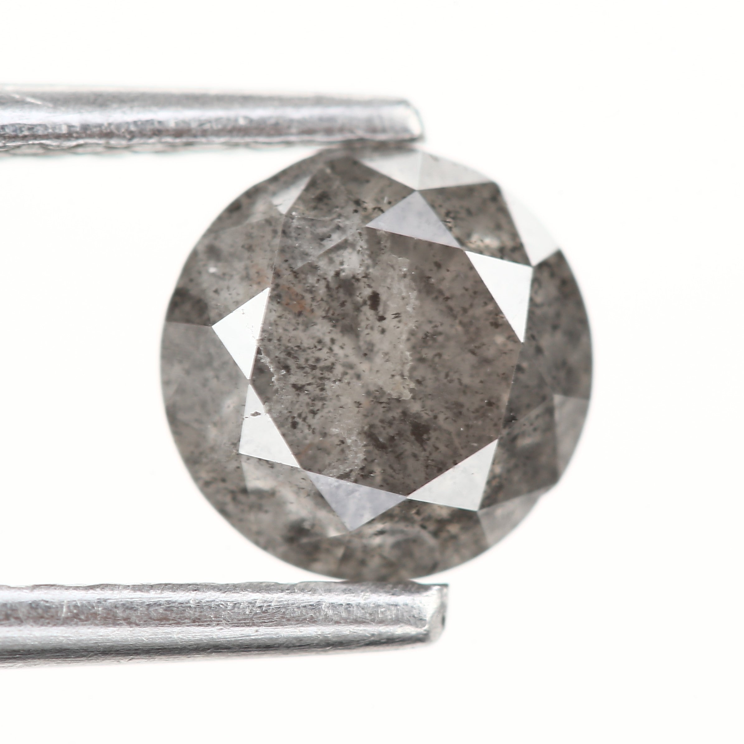 Natural Gray Round Salt and Pepper Diamond For Ring 5.8 MM