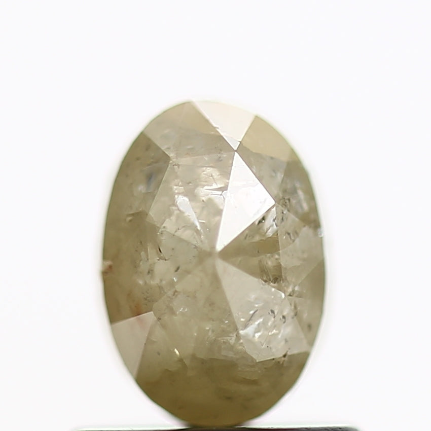 0.85 Carat Gray Oval Rose Cut Natural Diamond
