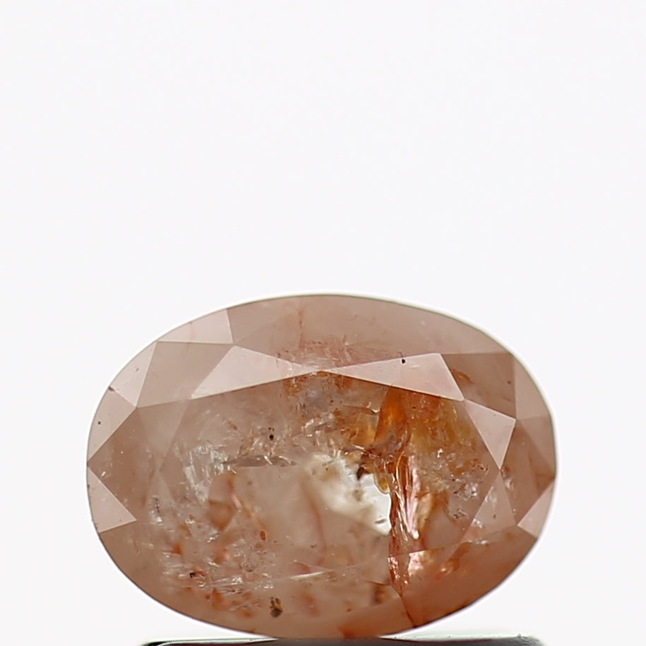 0.85 Carat Natural Rustic Oval Salt and Pepper Diamond 6.4 MM