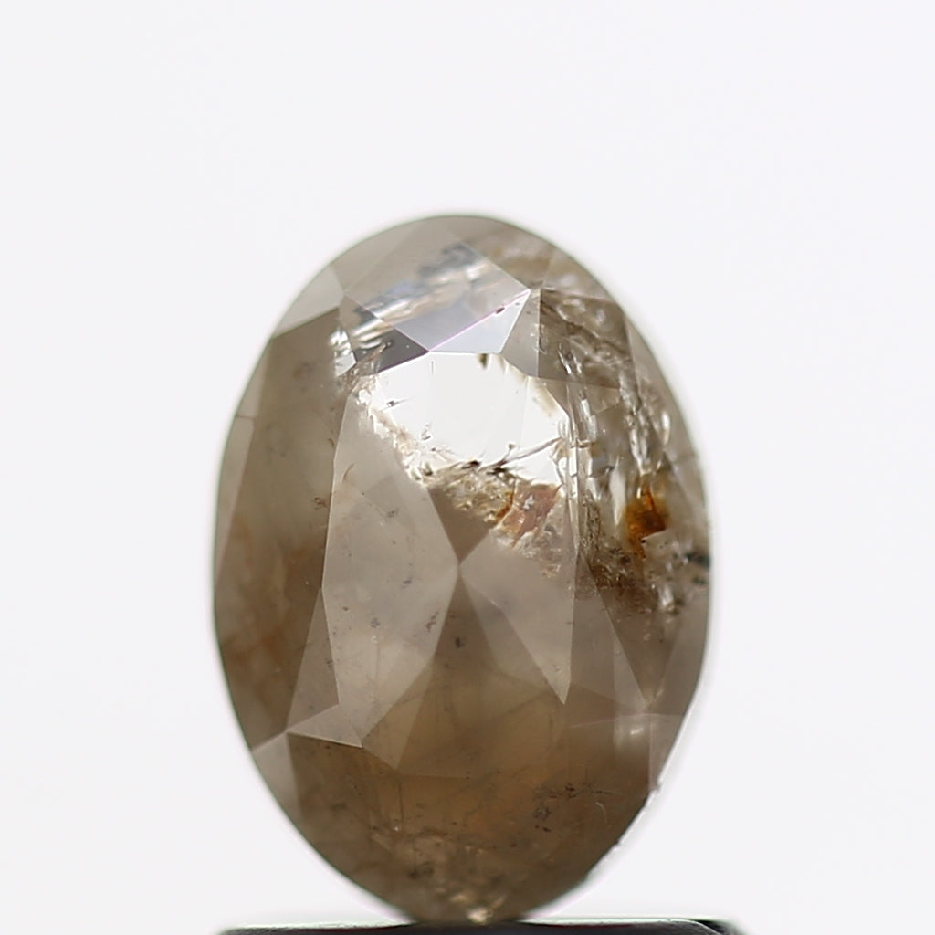 0.85 Carat Oval Brown Gray Natural Diamond