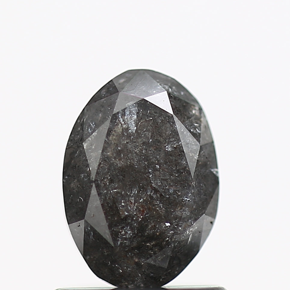 0.87 Carat Gray Oval Brilliant Cut Natural Diamond