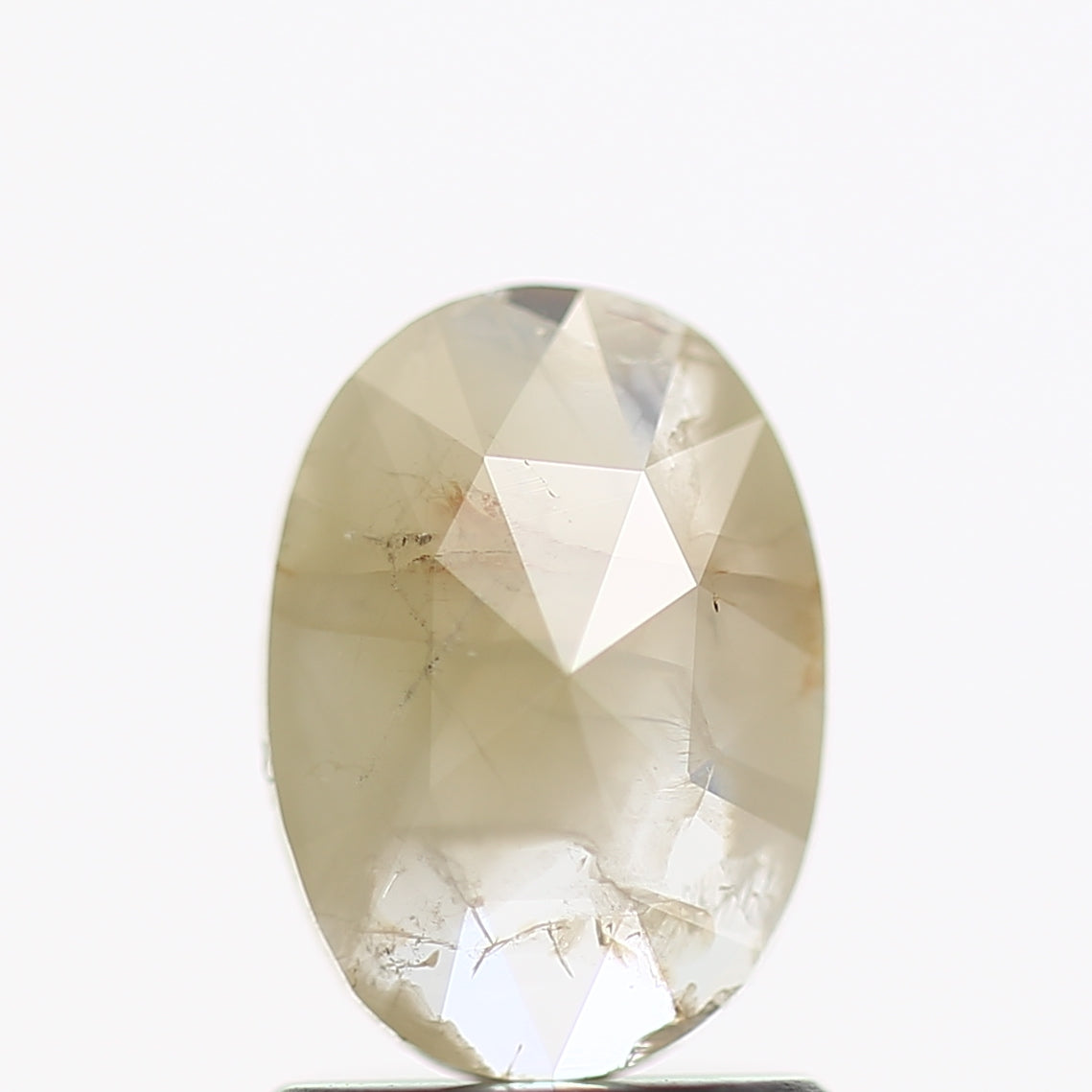 0.87 Carat Natural Oval Cut Salt and Pepper Diamond 8.1 MM