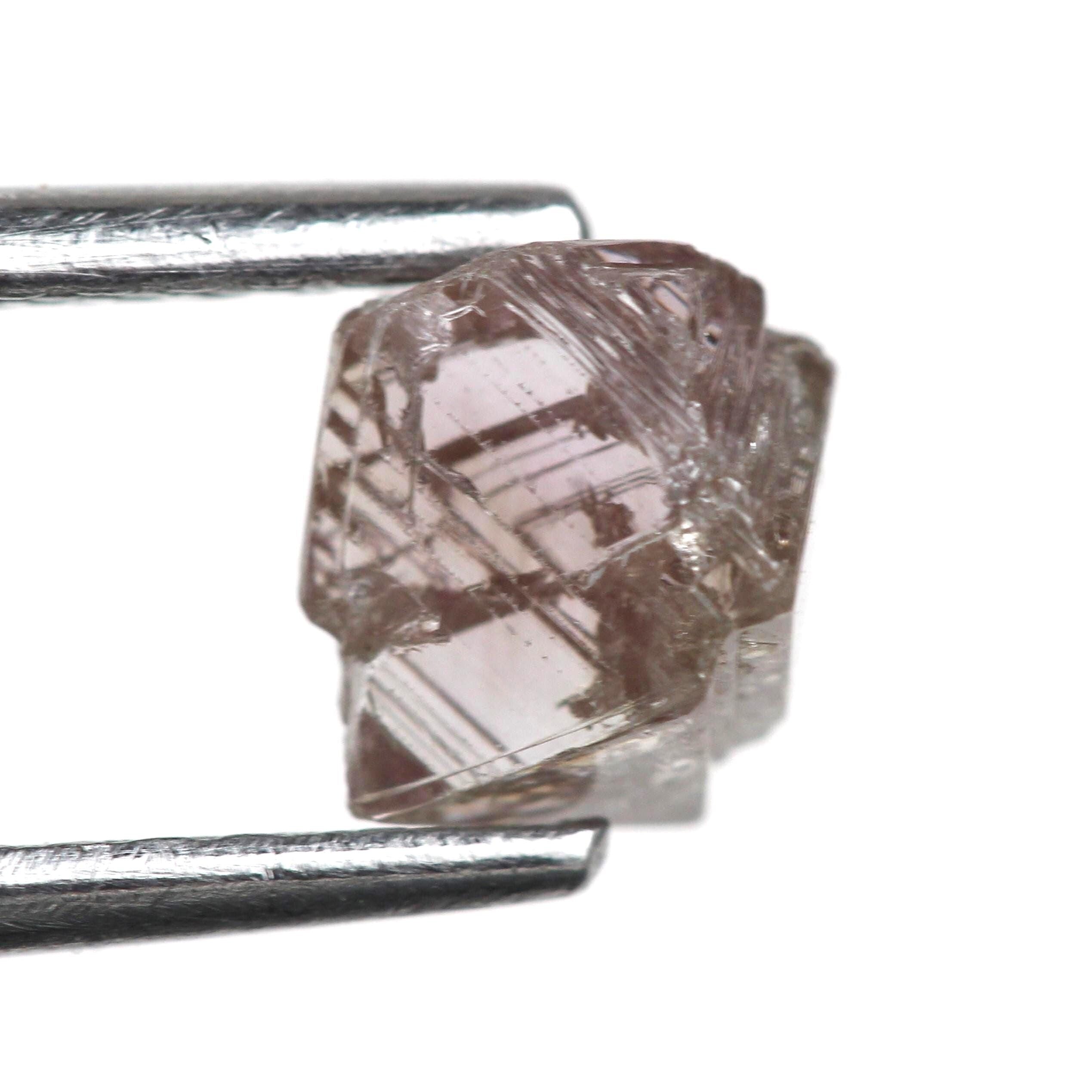 0.98 Carat Natural Pink Purple Crystal Uncut Rough Diamond 5.80 MM