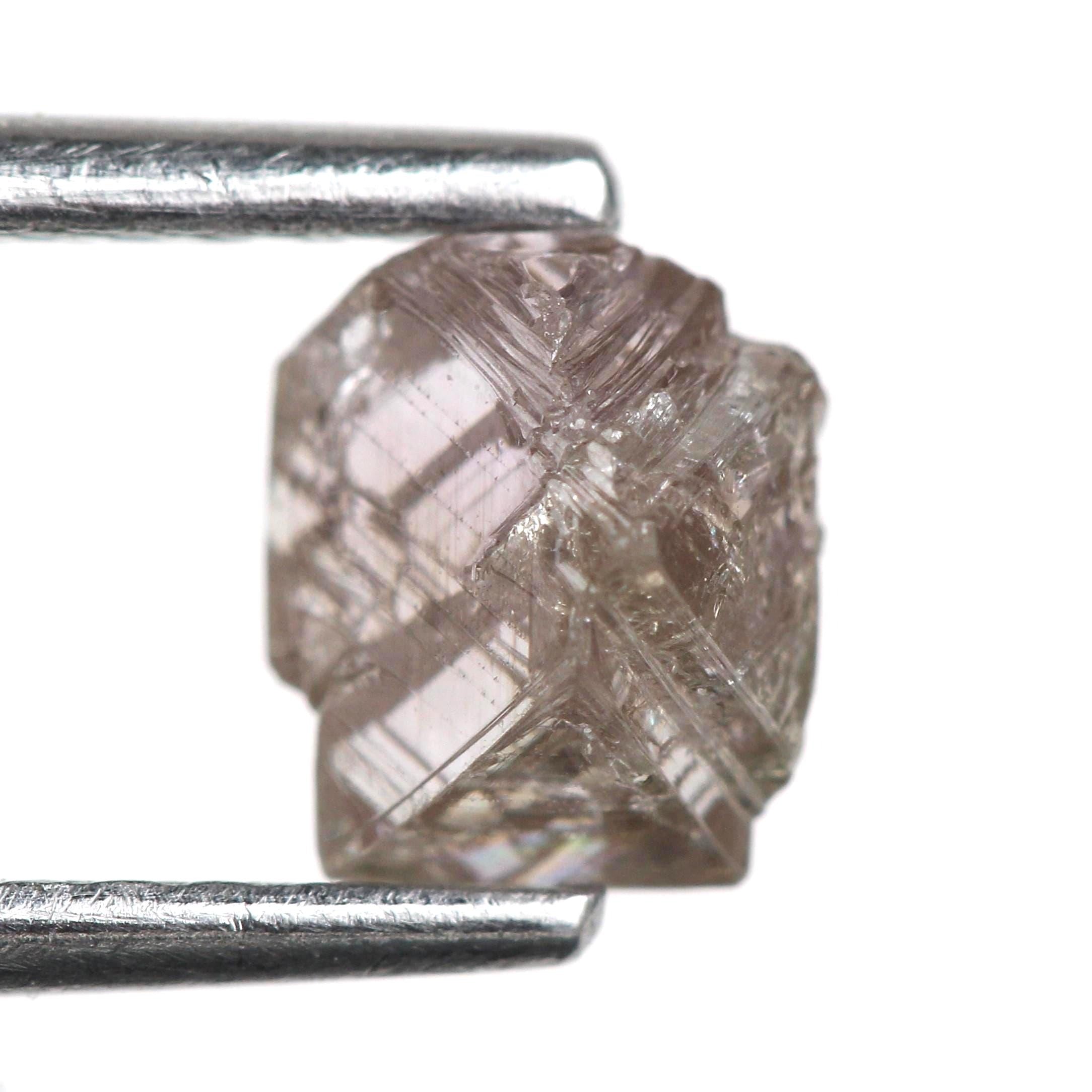 0.98 Carat Natural Pink Purple Crystal Uncut Rough Diamond 5.80 MM