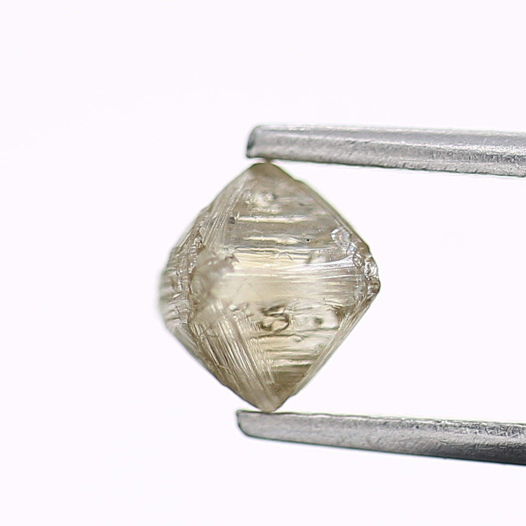 0.98 Carat Natural Octahedron Brown Uncut Loose Diamond 4.7 MM