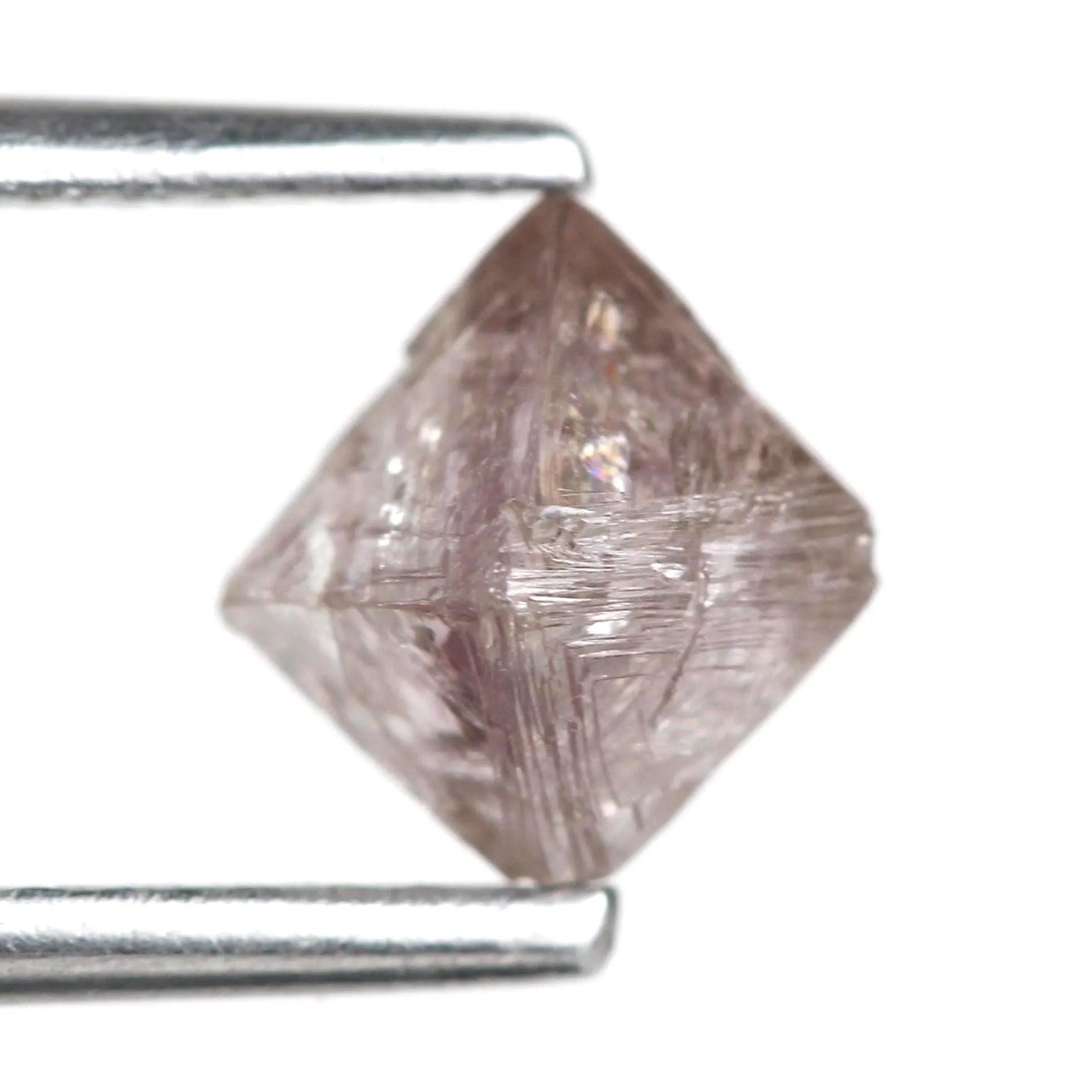 Octahedron Purple Pink Natural Uncut Raw Loose Diamond 4.7 MM