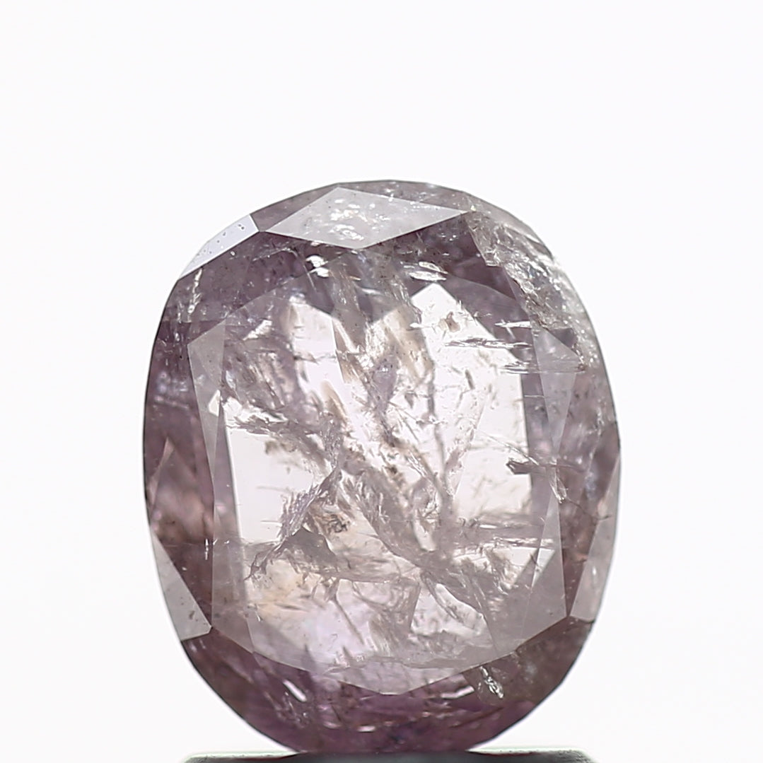 0.98 Carat Oval Pink Salt and Pepper Diamond 8 MM