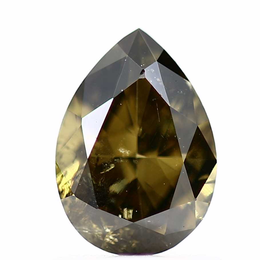 0.98 Carat Pear Cut Diamond Natural Loose Chameleon Diamond