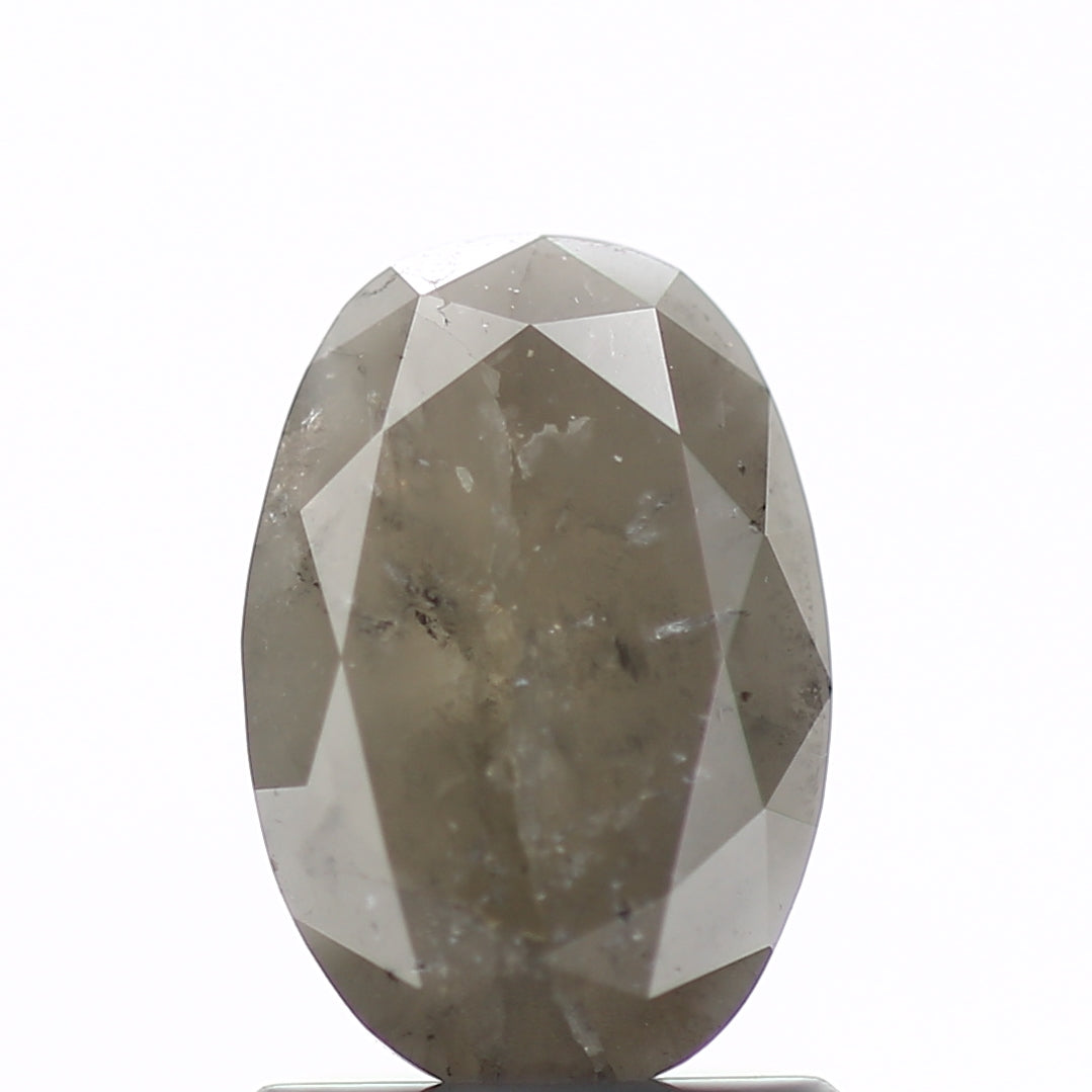 0.99 Carat Gray Oval Brilliant Cut Natural Diamond 8 mm