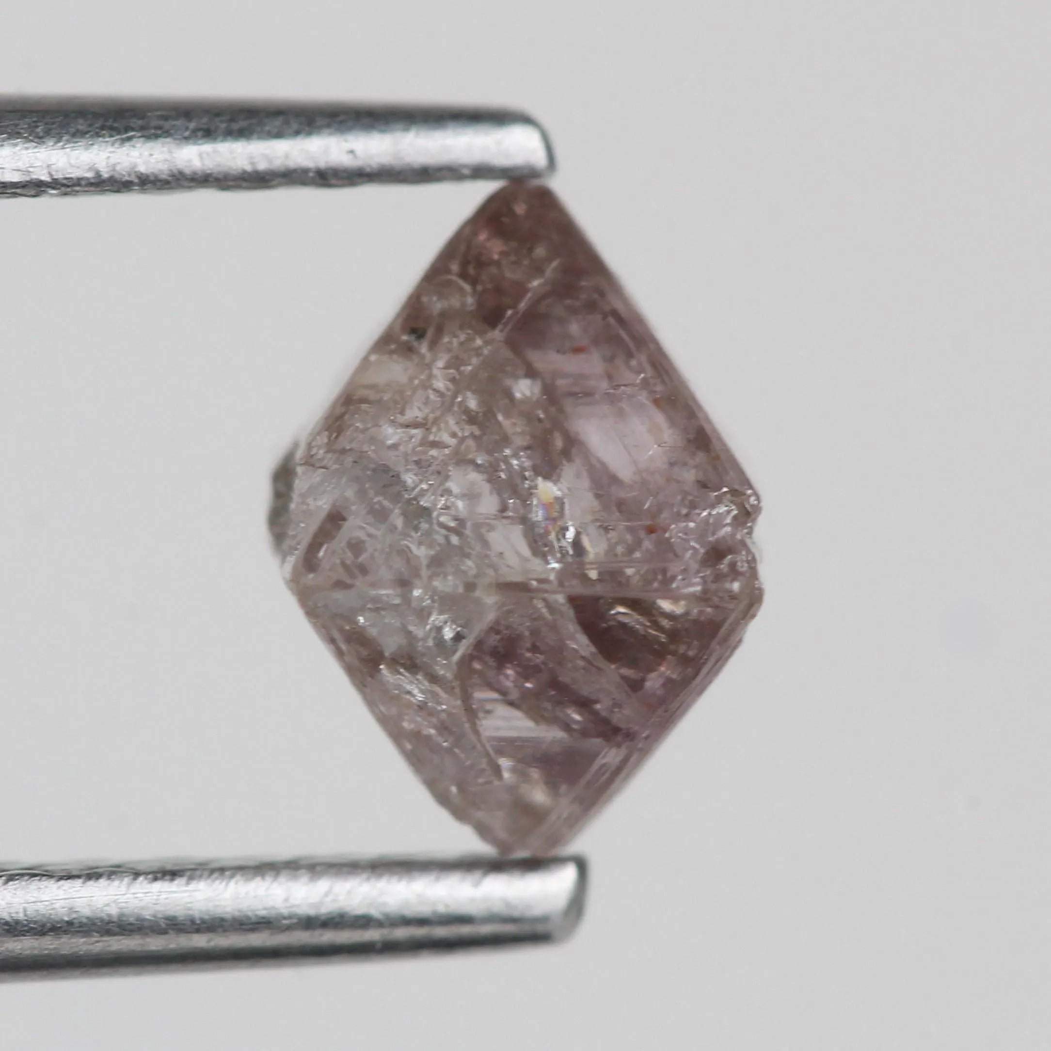 0.98 Carat Octahedron Purple Pink Natural Uncut Raw Loose Diamond 4.7 MM