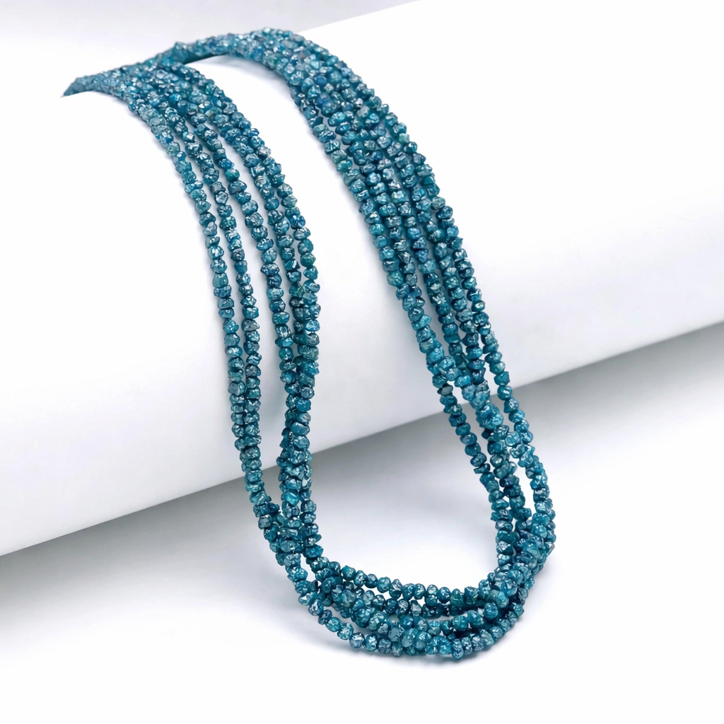 AAA+ Blue Diamond Rough Beads Uncut Raw Gemstone Jewellery 2.5-4 mm