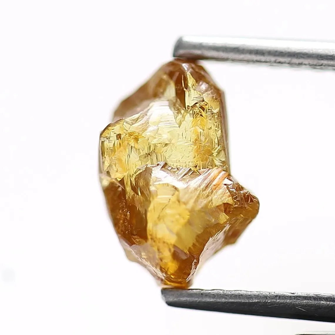 1.78 Ct Natural Fancy Orange Rough Diamond 8.4 MM Raw Uncut Crystal Loose Diamond