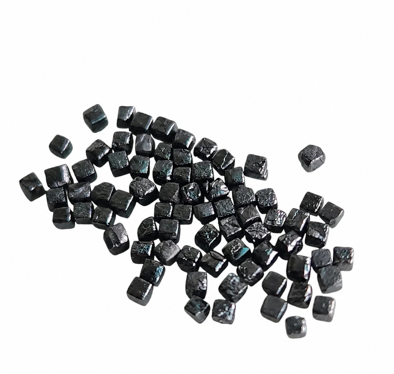1 Ct Natural Rough Black Cube Diamond 1.5 - 2 MM Lot