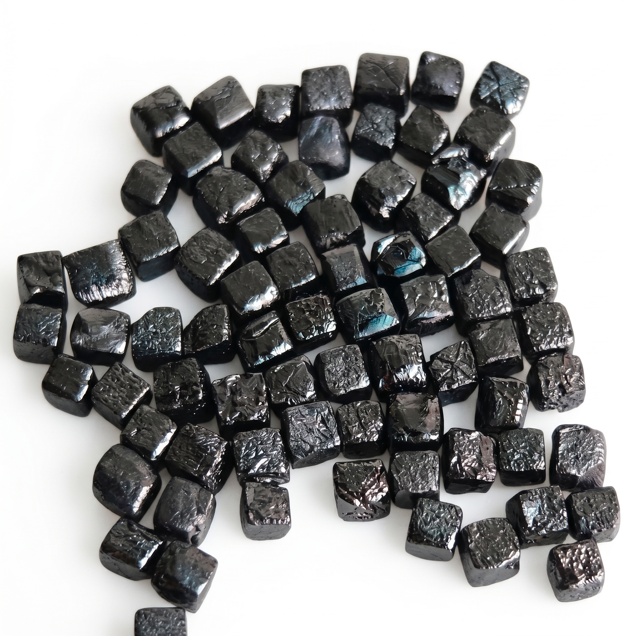 Natural Black Cube Rough Loose Diamond For Jewelry
