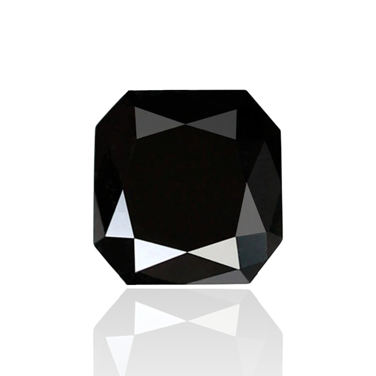 0.93 Carat Asscher Cut Loose Natural Black Diamond 5 MM AAA Quality Diamond For Jewelry