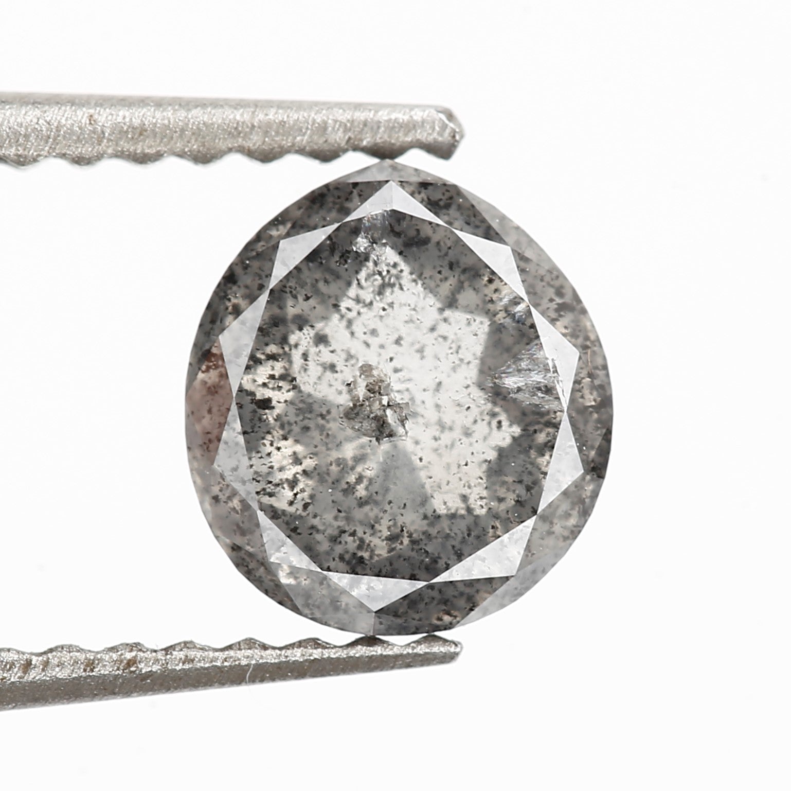 1.01 Carat Rose Cut Fancy Gray Pear Natural Diamond For Ring 6.26 MM