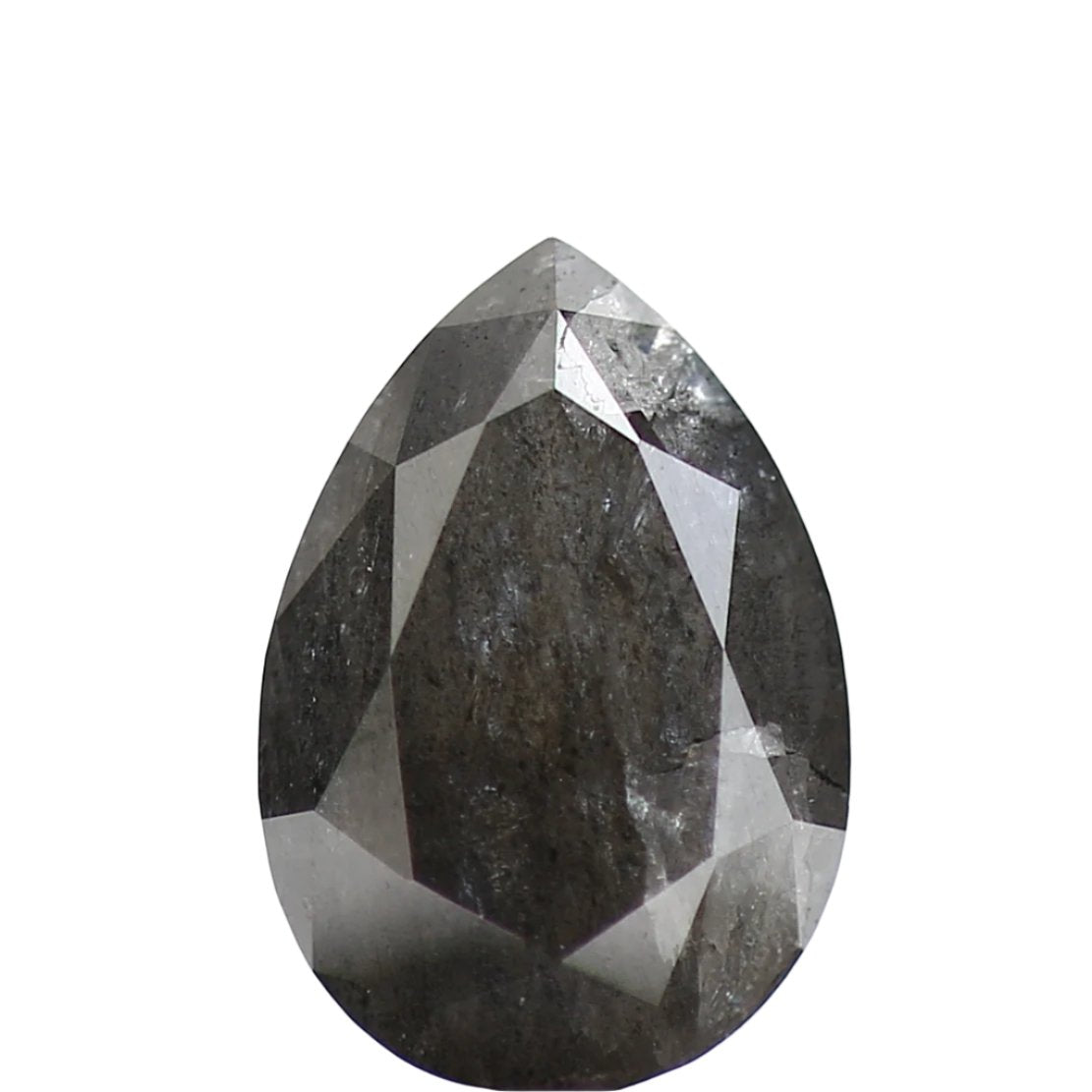 1.04 Carat Natural Salt and Pepper Pear Diamond 8.3 MM Tampa