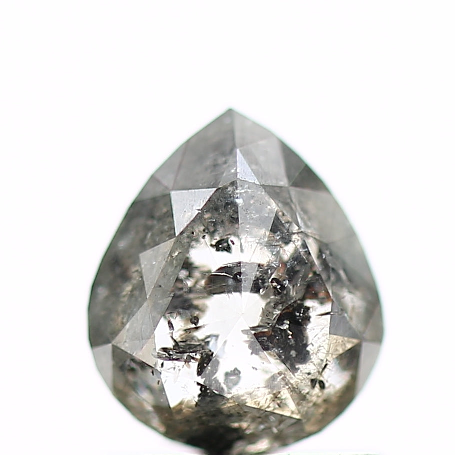 1.08 Carat Pear For Salt And Pepper Diamond Engagement Ring