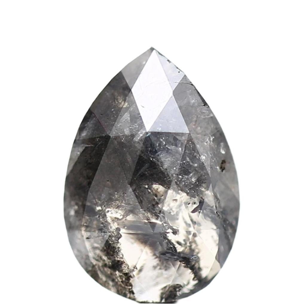 1.13 Carat Checkerboard Cut Diamond For Pear Shaped Diamond Wedding Ring