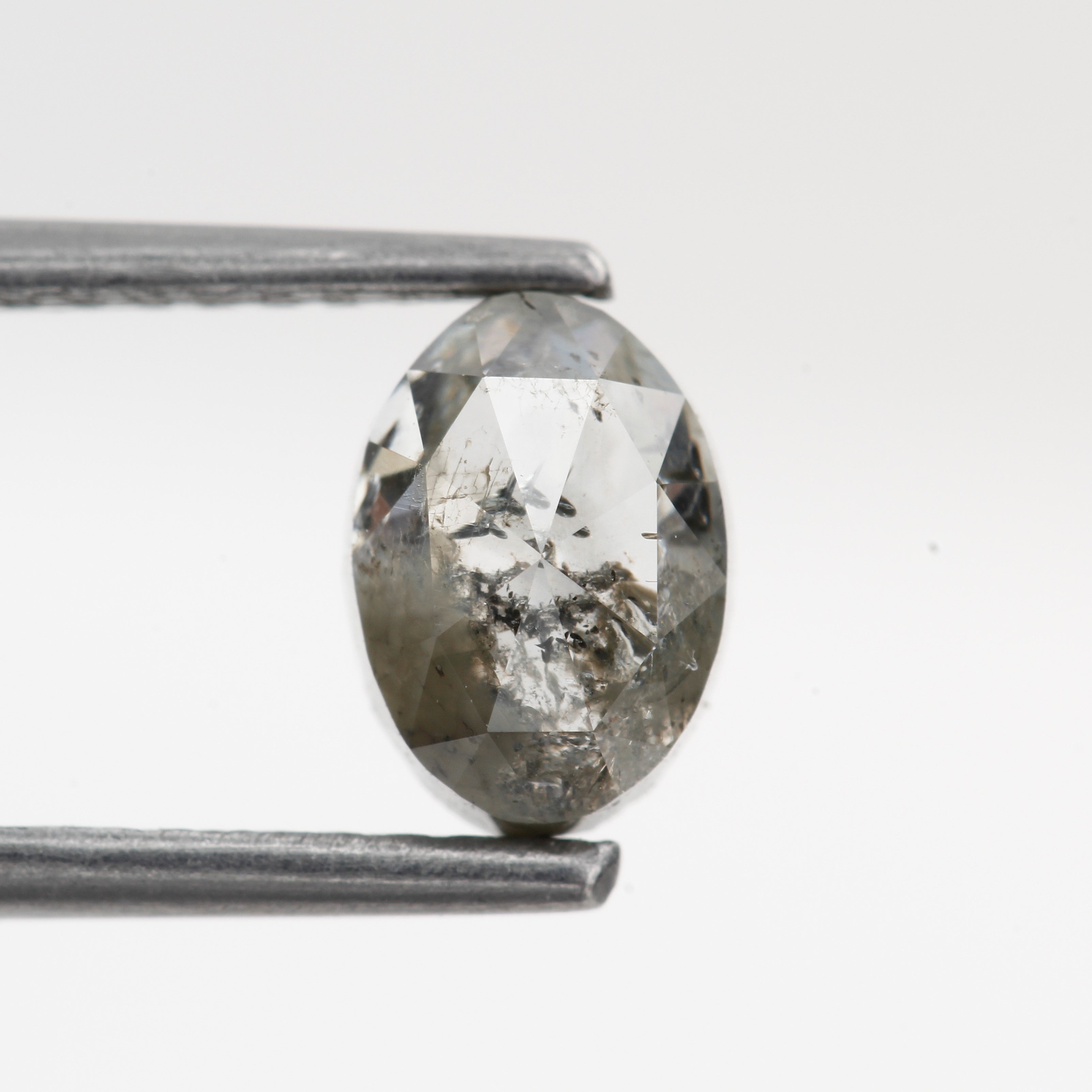 1.14 Carat Salt and Pepper Gray Oval Shape Diamond 6.5 mm