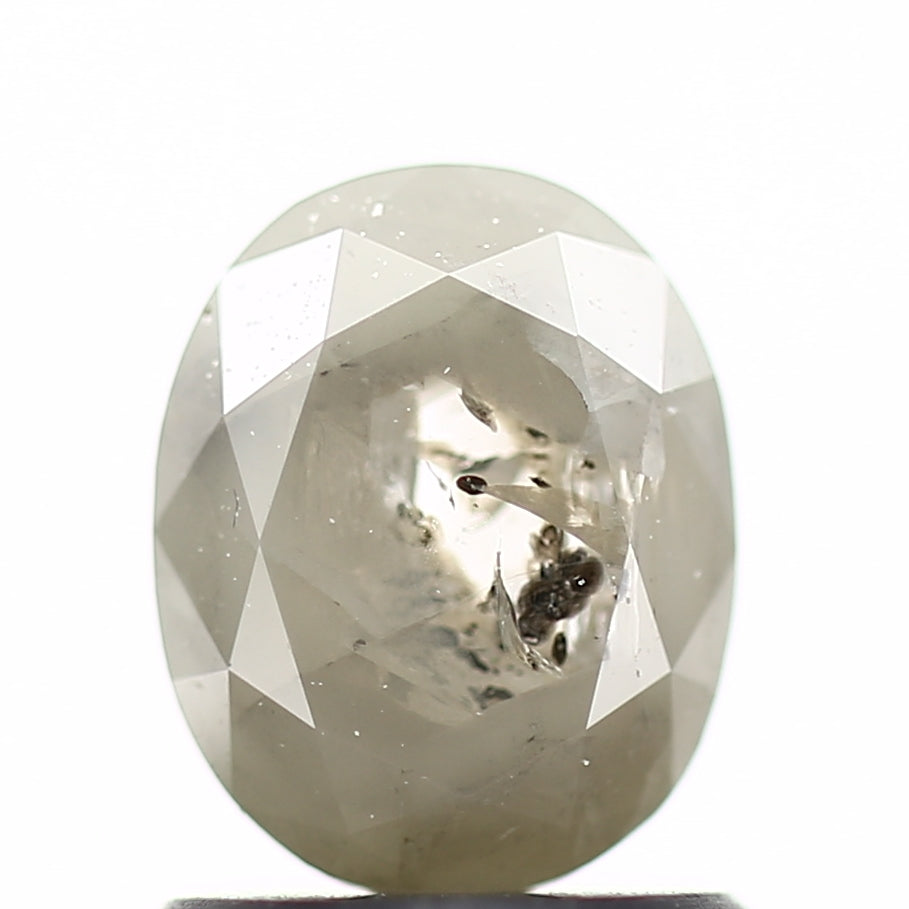 1.15 Carat Diamond Oval Shape Salt And Pepper Stones 7 mm