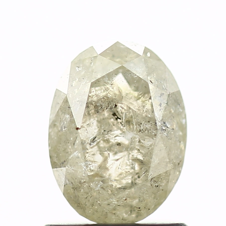 1.15 Carat Oval Salt and Pepper Diamond For Ring 7.09 MM