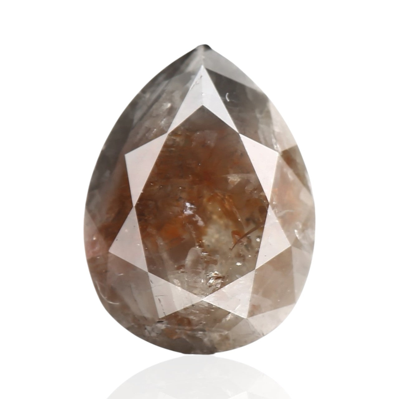 1.16 Carat Natural Orange Yellow Pear Loose Diamond 7.72 MM USA