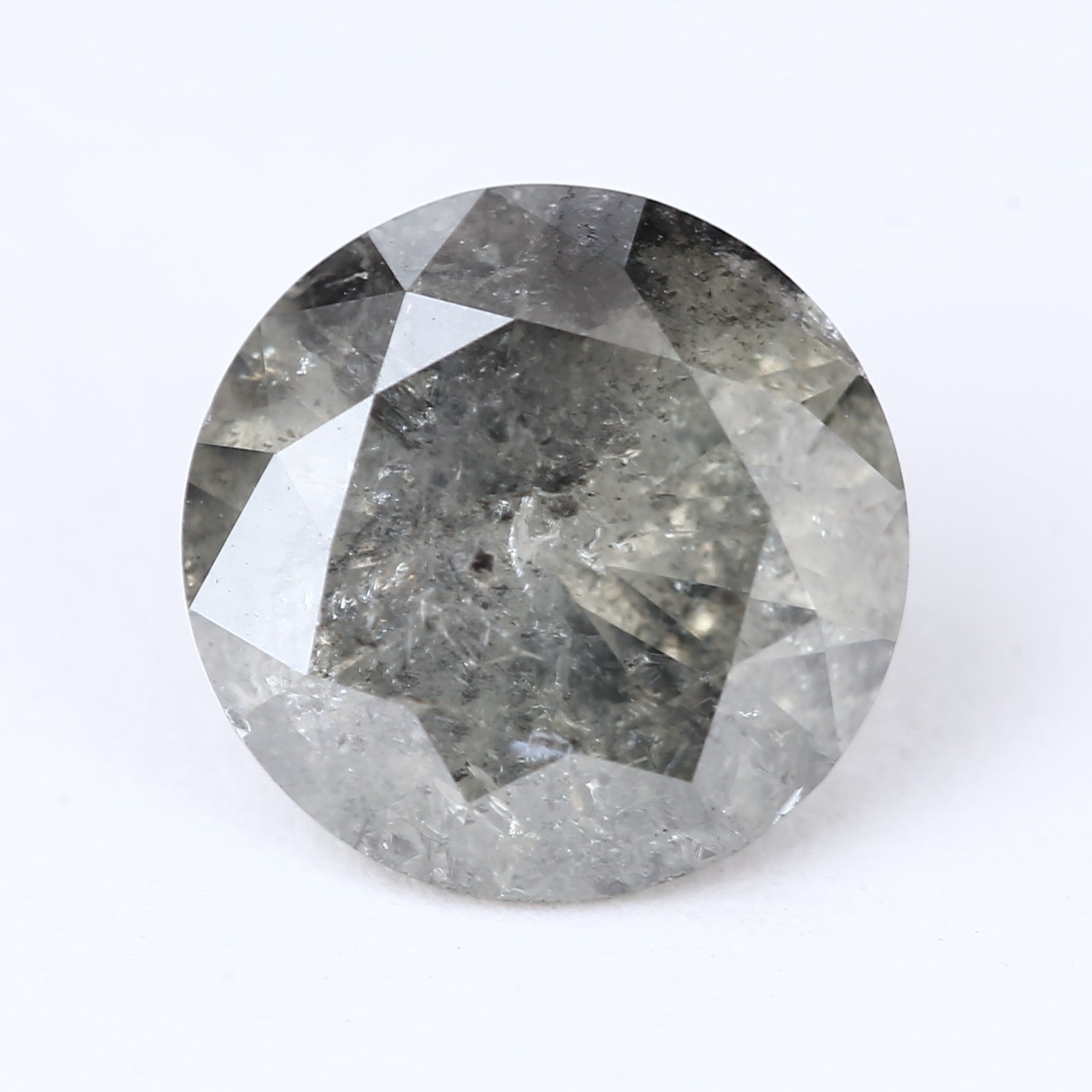 Round Salt and Pepper Diamond - Unique Speckled Appearance - Perfect for Custom Jewelry