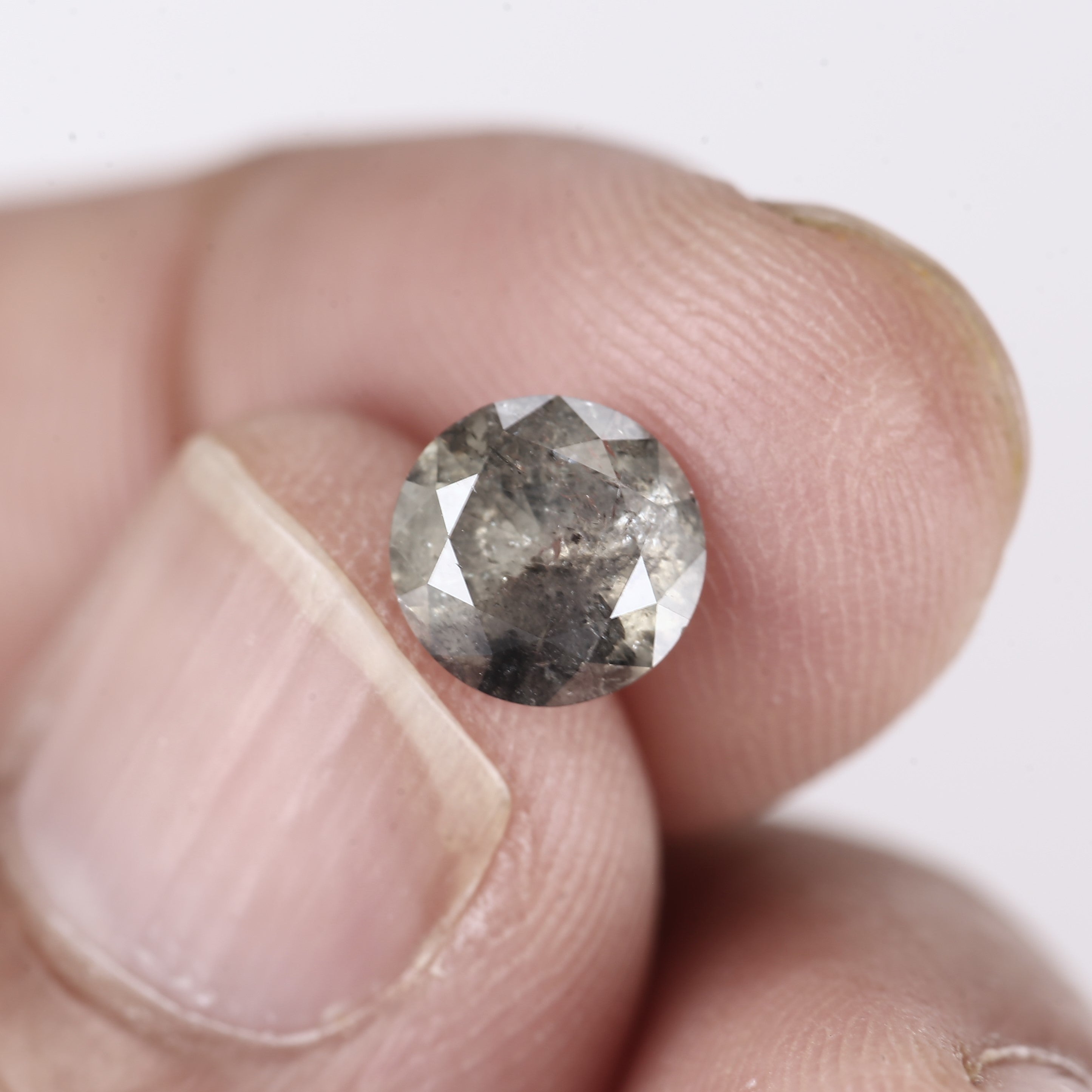 Salt and Pepper Diamond - 1.16 Ct - Grey and Black Inclusions for Bold Jewelry